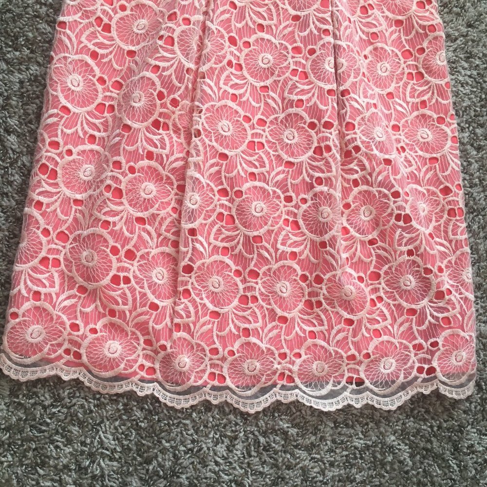 Beautifully Detailed flower overlay dress - Picture 3 of 7